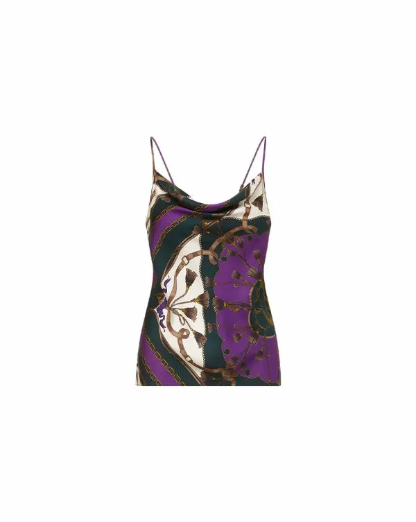 Sola Silk Tank Pine Multi Women Veronica Beard Tops Sola Silk Tank Pine Multi Women Veronica Beard Tops