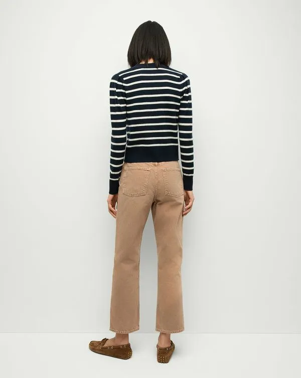 Solene Striped Cashmere Cardigan Navyandivory Women Veronica Beard Sweaters Solene Striped Cashmere Cardigan Navyandivory Women Veronica Beard Sweaters