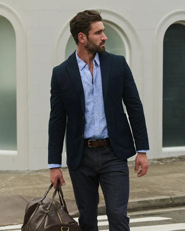 Sportscraft Barton Sports Jacket Navy Men Jackets and Blazers