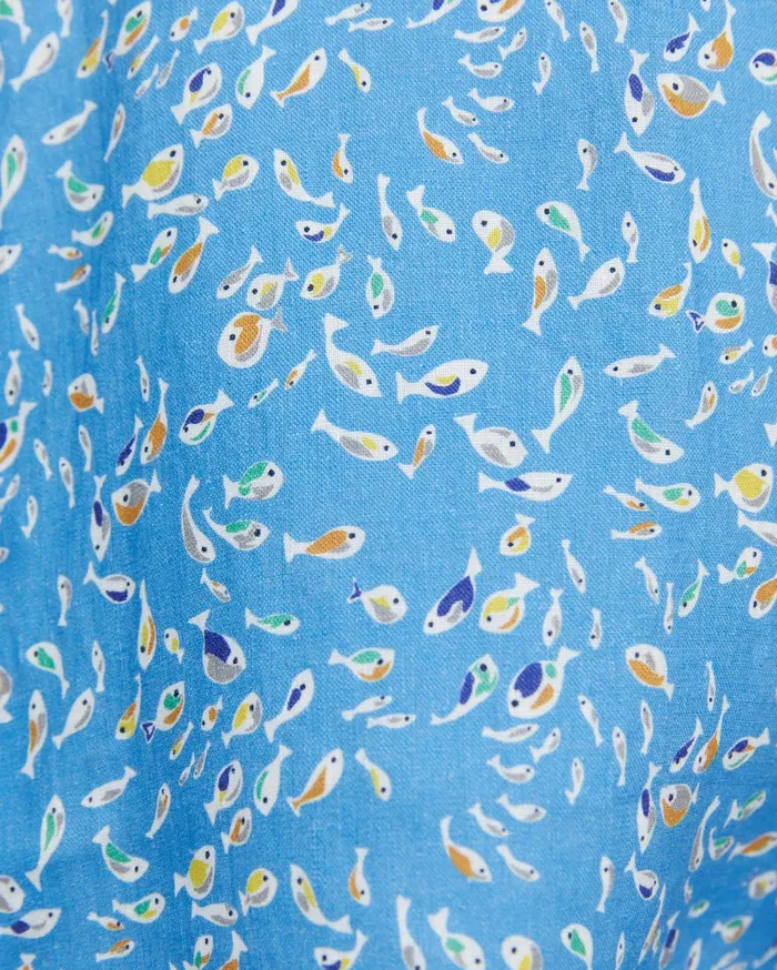 Sportscraft Bay Short Sleeve Liberty Shirt Blue Multi Men Shirts