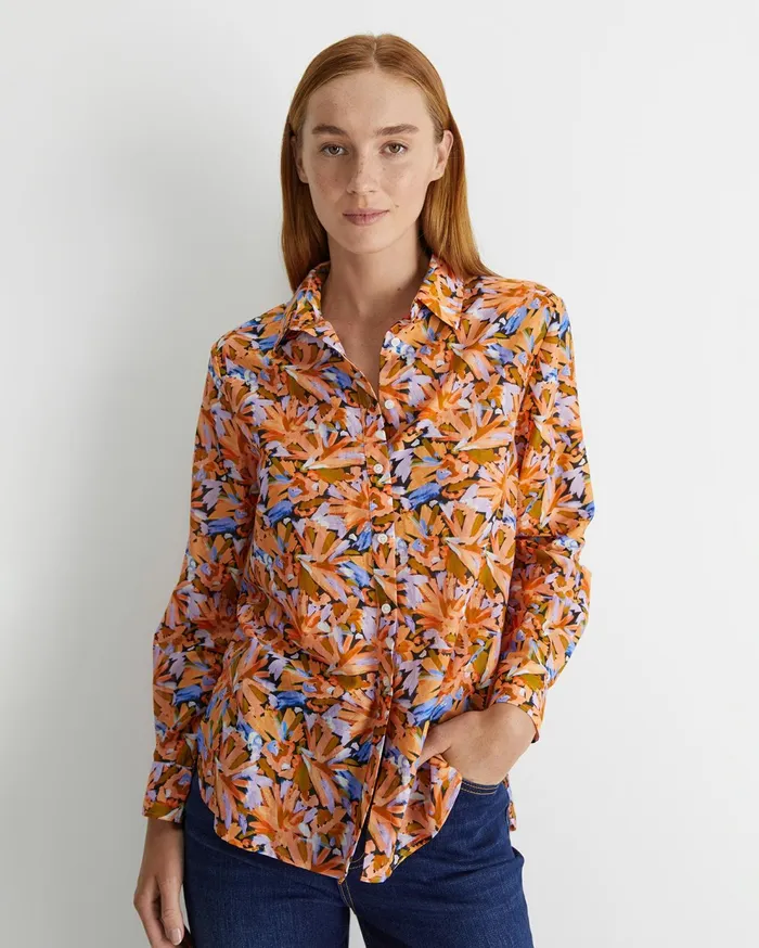 Sportscraft Bella Cotton Silk Shirt Multi Women Shirts