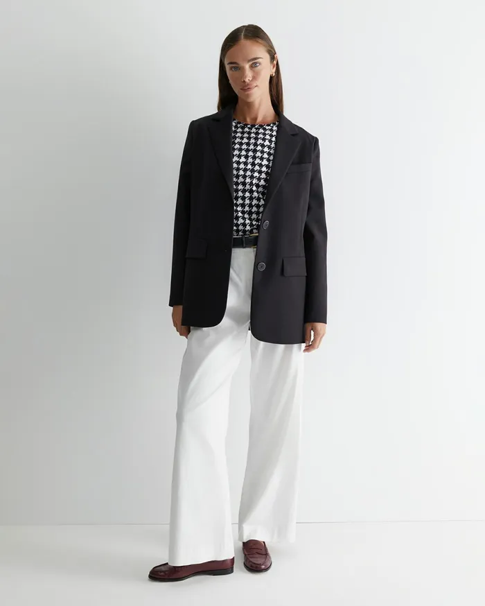 Sportscraft Bianca Relaxed Wool Blazer Black Women Blazers