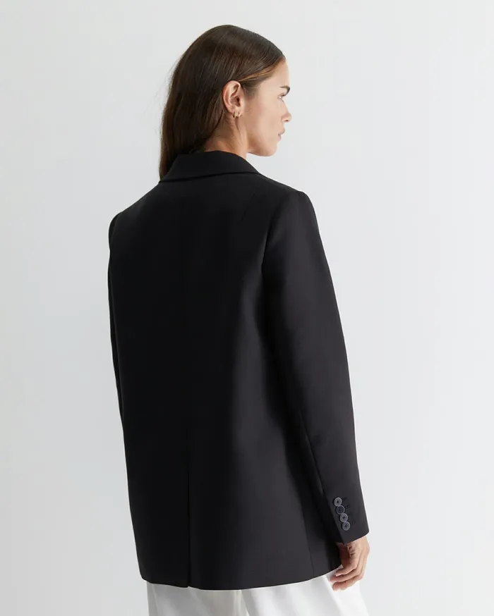 Sportscraft Bianca Relaxed Wool Blazer Black Women Blazers