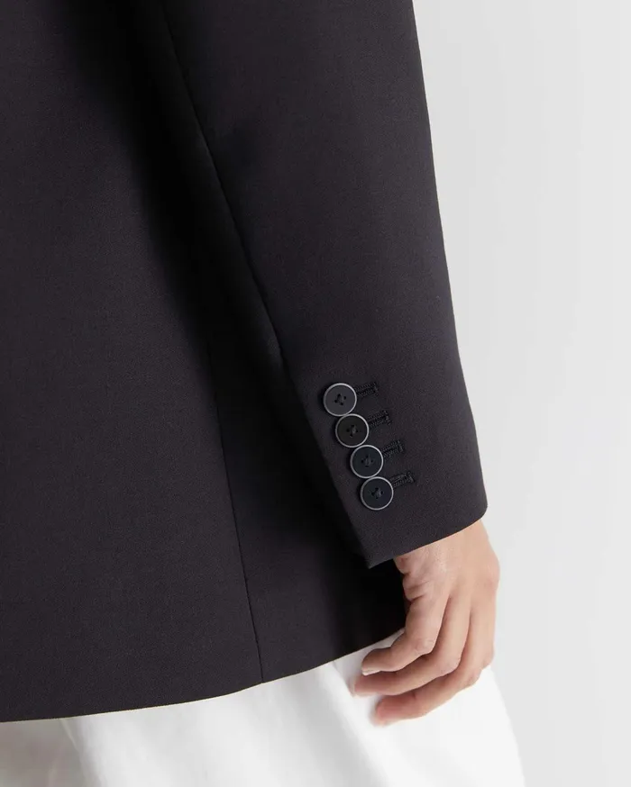 Sportscraft Bianca Relaxed Wool Blazer Black Women Blazers