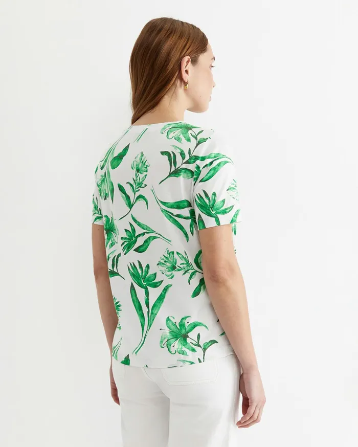 Sportscraft Botanical Mercerised Tee Green Multi Women Tops and Tees