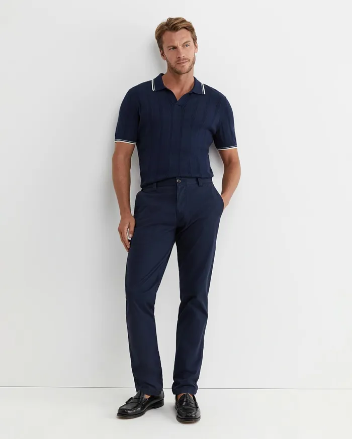 Sportscraft Braddon Knit Polo Navy Men TShirts and Polos