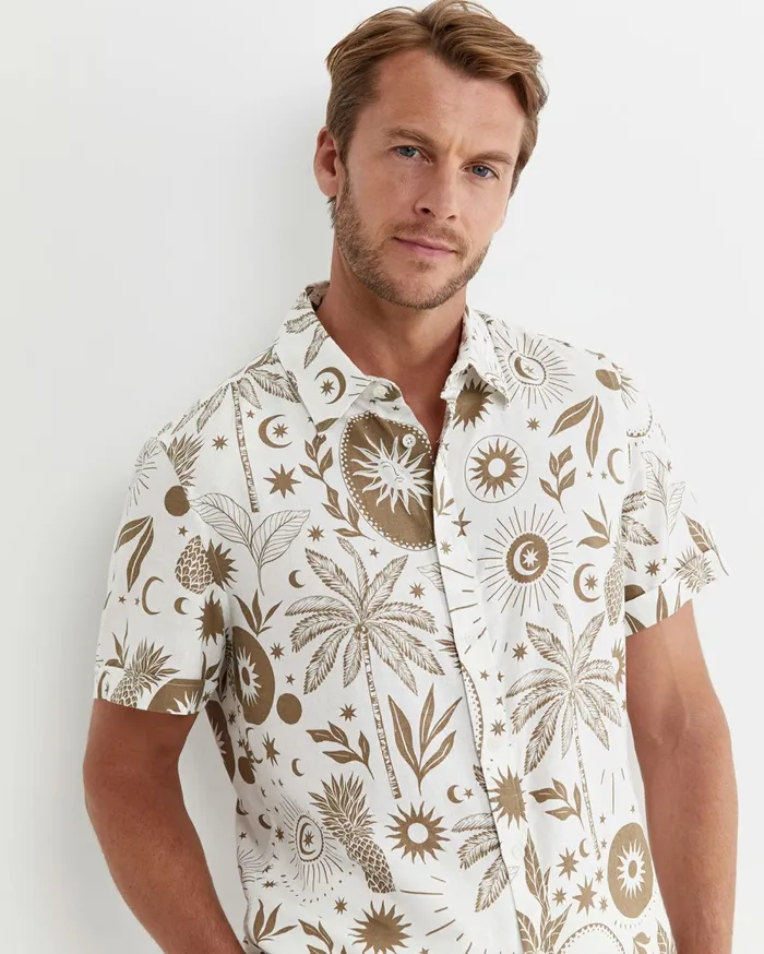 Sportscraft Byron Short Sleeve Shirt Barley Men Shirts