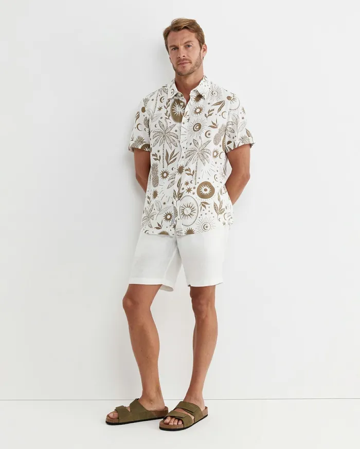 Sportscraft Byron Short Sleeve Shirt Barley Men Shirts