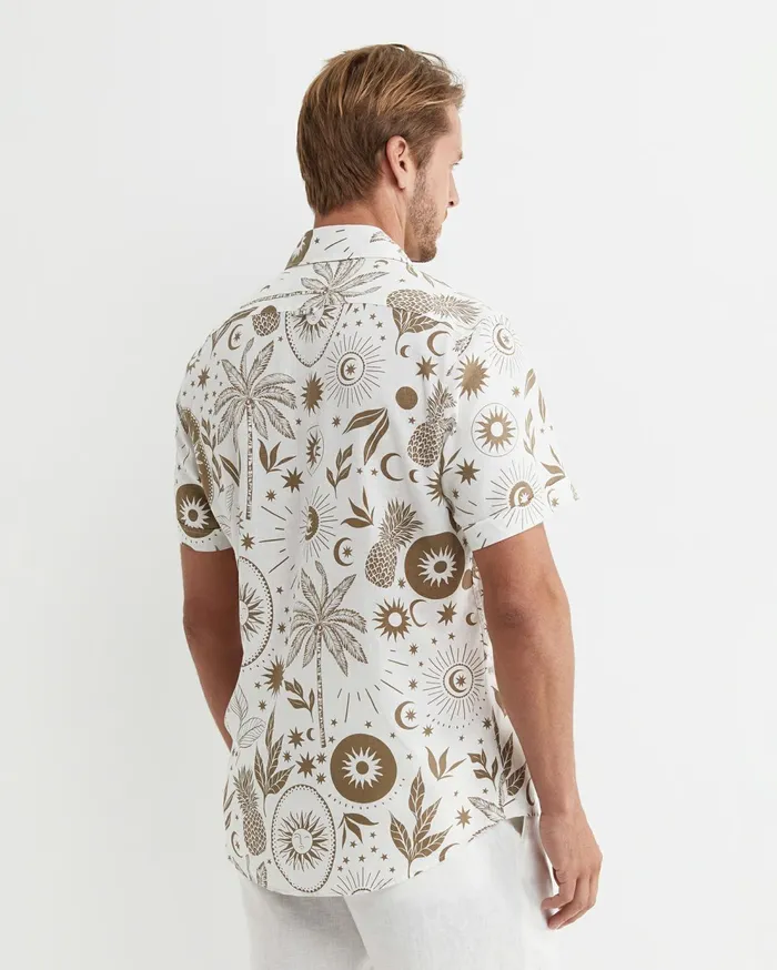 Sportscraft Byron Short Sleeve Shirt Barley Men Shirts