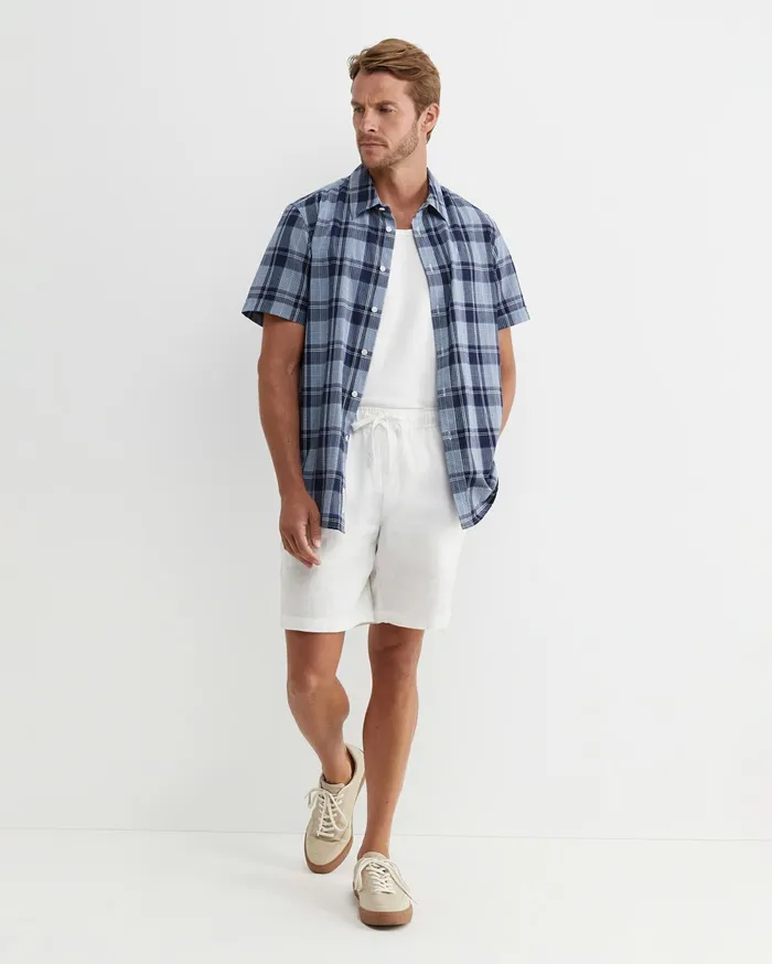 Sportscraft Caffery Linen Short White Men Shorts