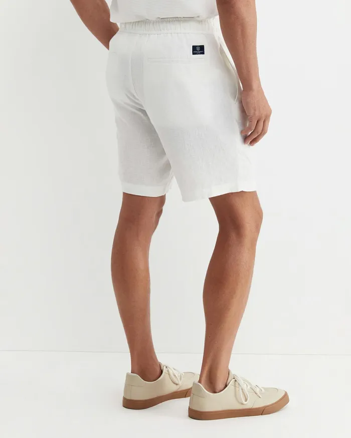 Sportscraft Caffery Linen Short White Men Shorts