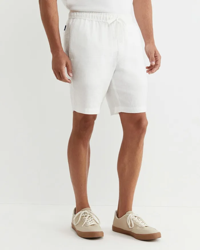 Sportscraft Caffery Linen Short White Men Shorts