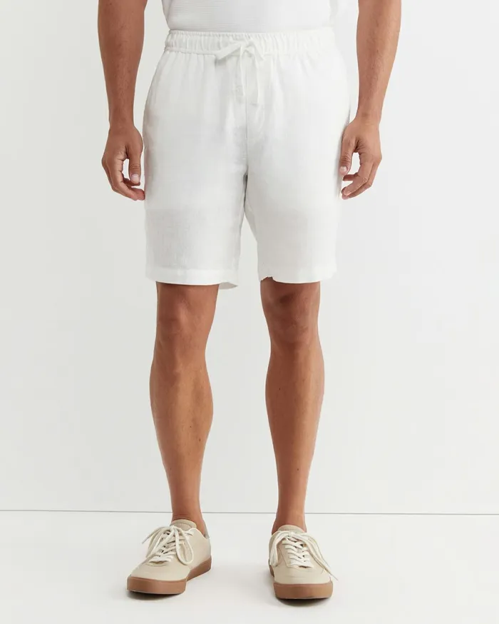 Sportscraft Caffery Linen Short White Men Shorts