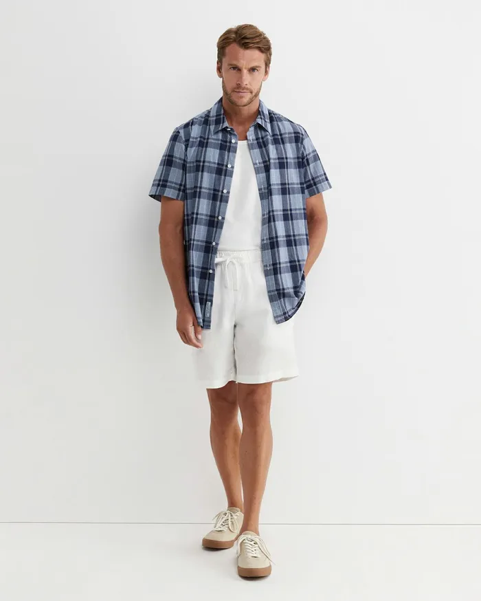 Sportscraft Caffery Linen Short White Men Shorts