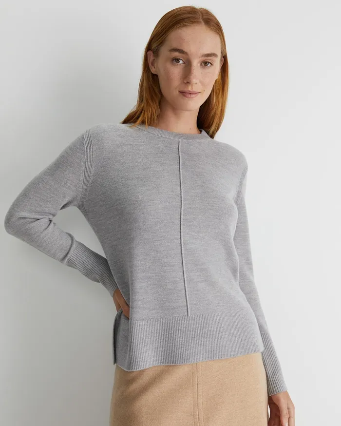 Sportscraft Cass Merino Wool Knit Silver Melange Women Knits and Cardigans