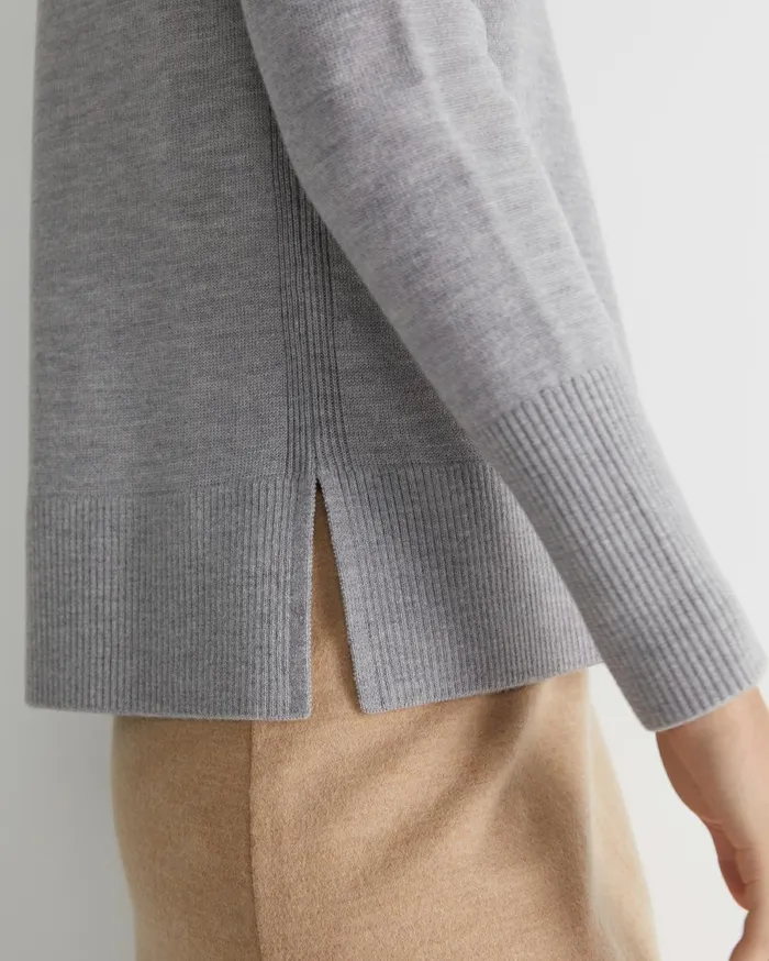 Sportscraft Cass Merino Wool Knit Silver Melange Women Knits and Cardigans