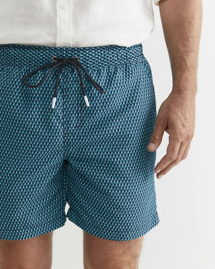 Sportscraft Chester Swim Short Navy Multi Men Swimwear