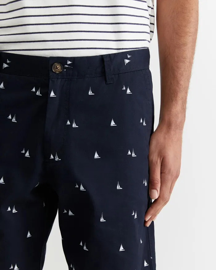 Sportscraft Classic Printed Short Classic Navy Men Shorts