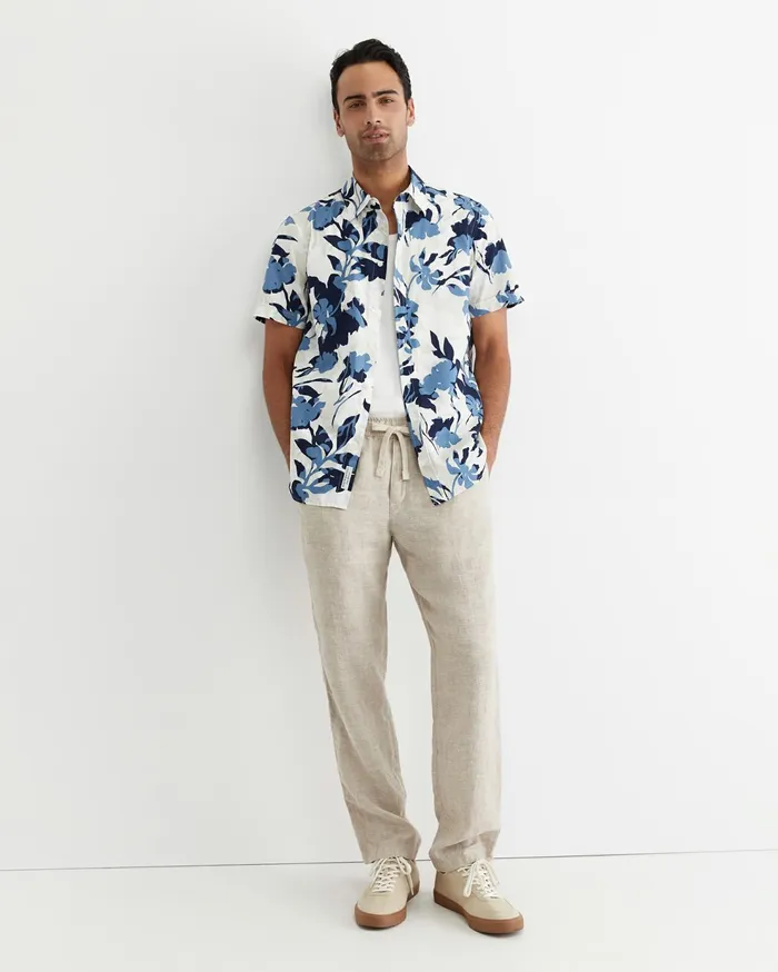 Sportscraft Dyer Short Sleeve Shirt Blue Multi Men Shirts