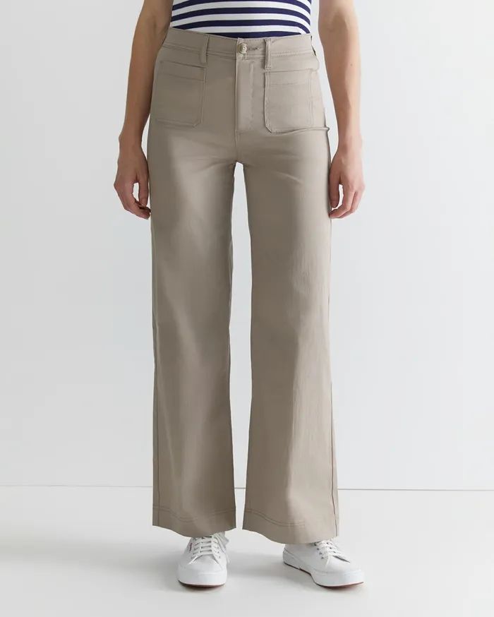 Sportscraft Evie Wide Leg Pant Latte Women Pants