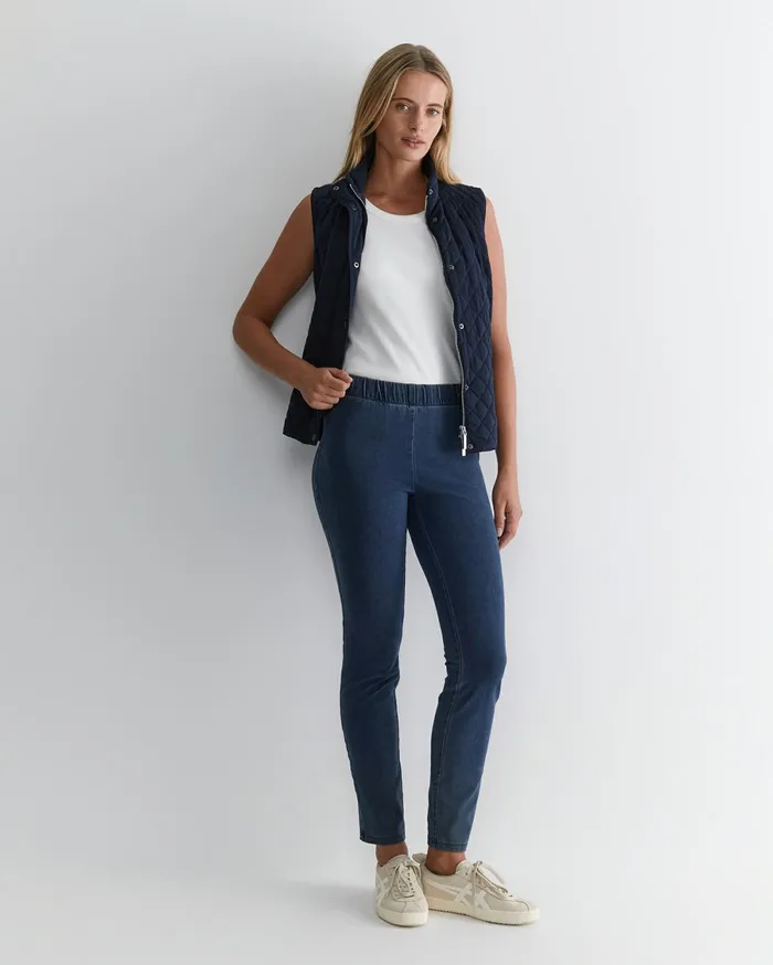 Sportscraft Felicity Denim Pull On Pant Washed Indigo Women Pants