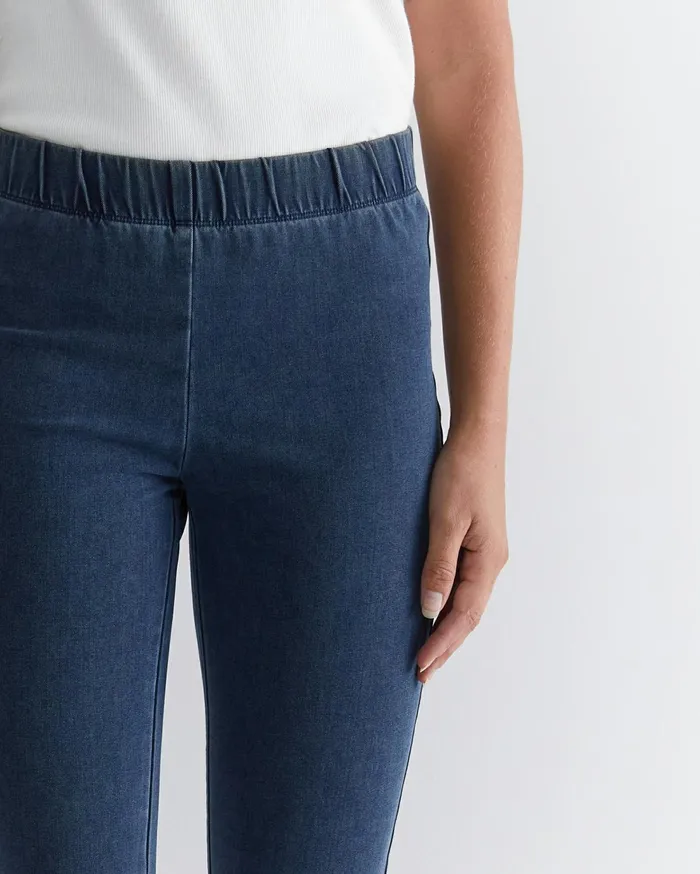 Sportscraft Felicity Denim Pull On Pant Washed Indigo Women Pants