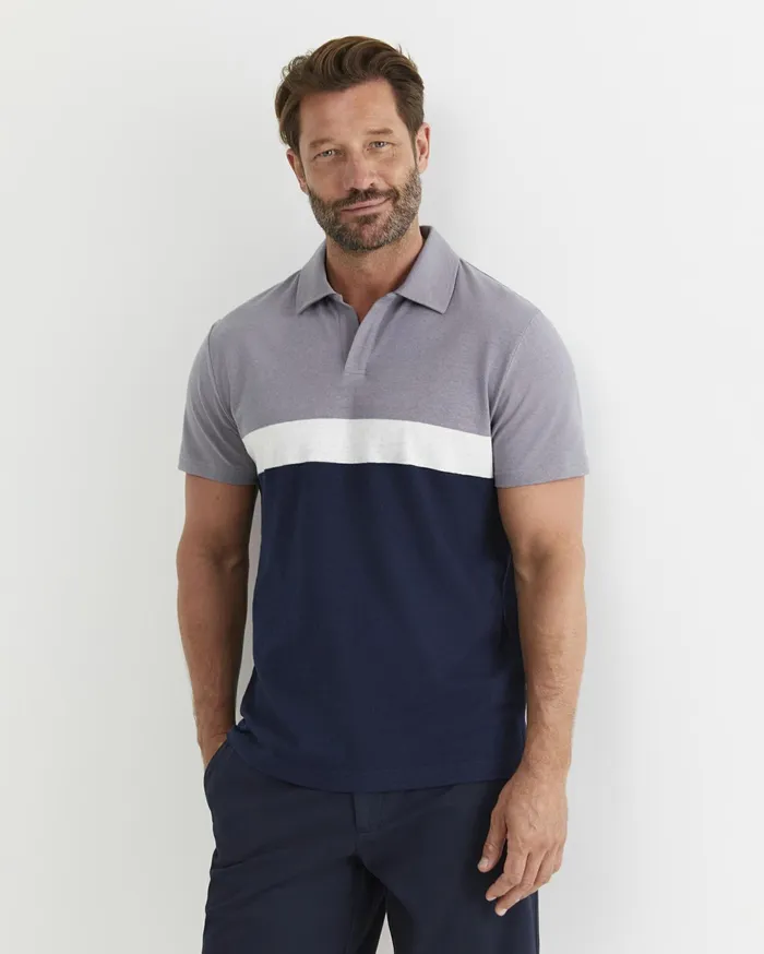 Sportscraft Gerard Stripe Polo Blue Multi Men TShirts and Polos