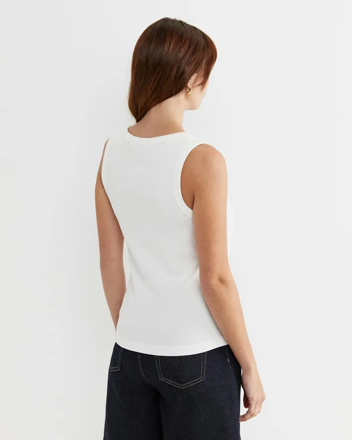 Sportscraft Julia Rib Tank White Women Tops and Tees