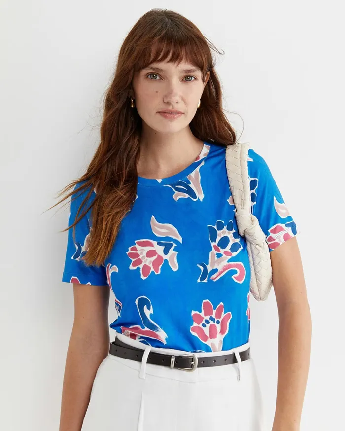 Sportscraft Leighton Liberty Tee Blue Multi Women Tops and Tees