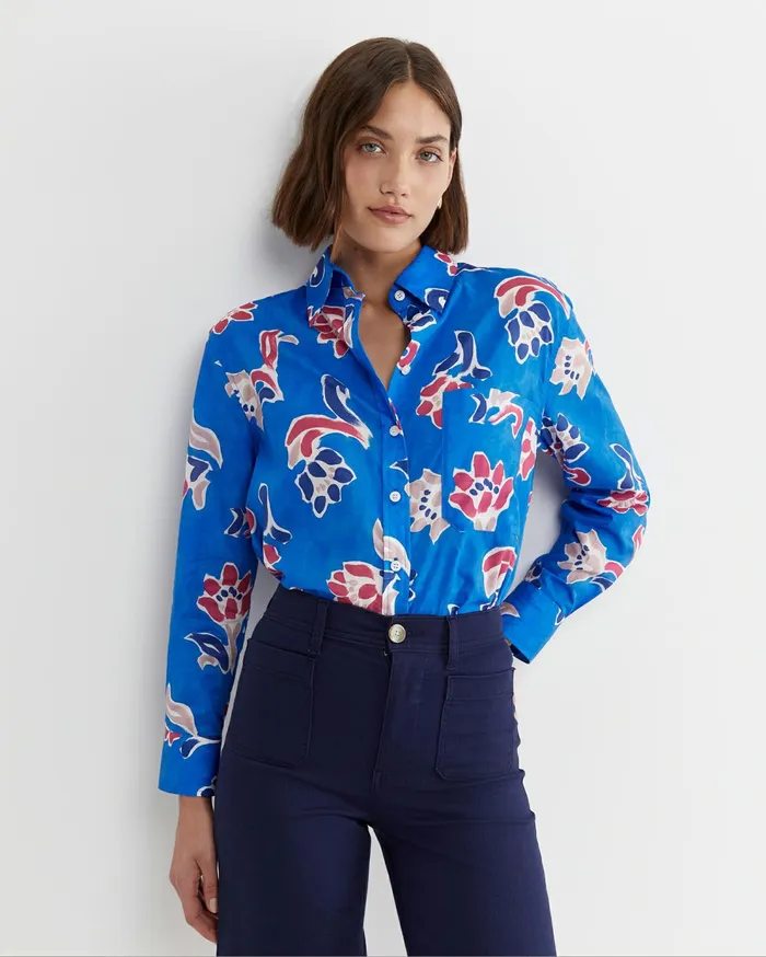Sportscraft Leighton Long Sleeve Liberty Shirt Blue Multi Women Shirts