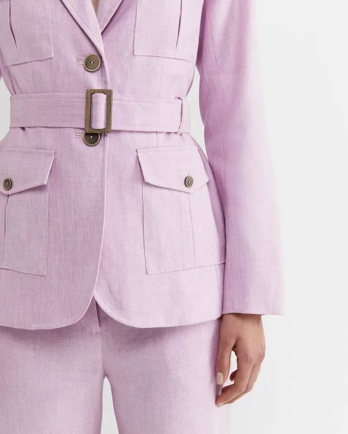 Sportscraft Lena Linen Jacket Orchid Women Blazers