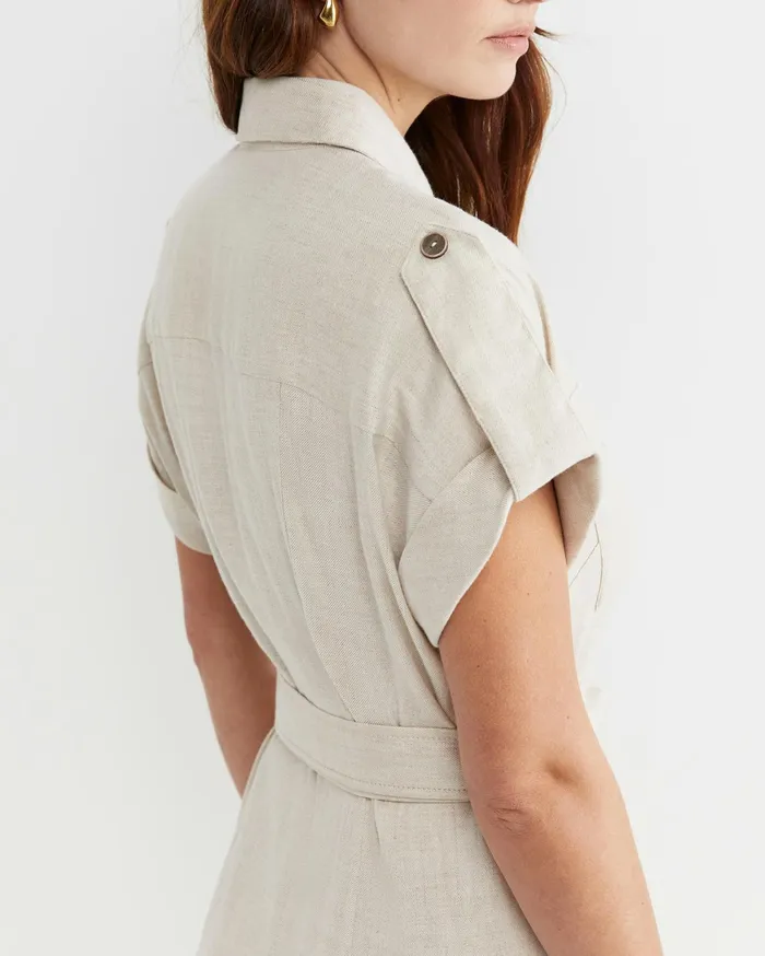Sportscraft Lena Linen Safari Dress String Women Dresses
