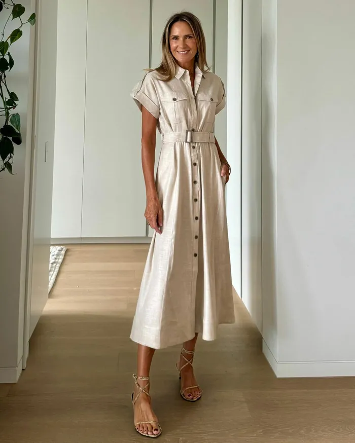 Sportscraft Lena Linen Safari Dress String Women Dresses