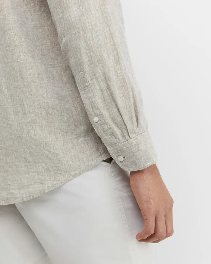 Sportscraft Long Sleeve Linen Shirt Barley Men Shirts