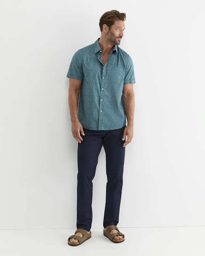 Sportscraft Marlin Short Sleeve Shirt Teal Men Shirts