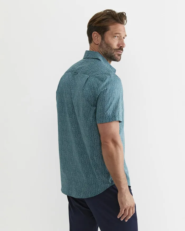 Sportscraft Marlin Short Sleeve Shirt Teal Men Shirts