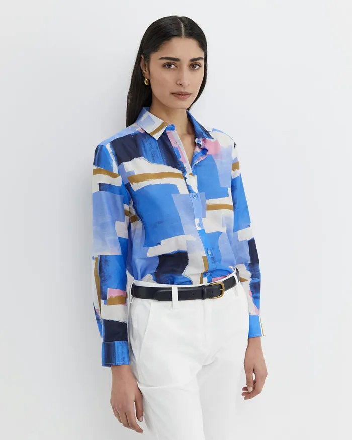 Sportscraft Martine Cotton Silk Shirt Multi Women Shirts