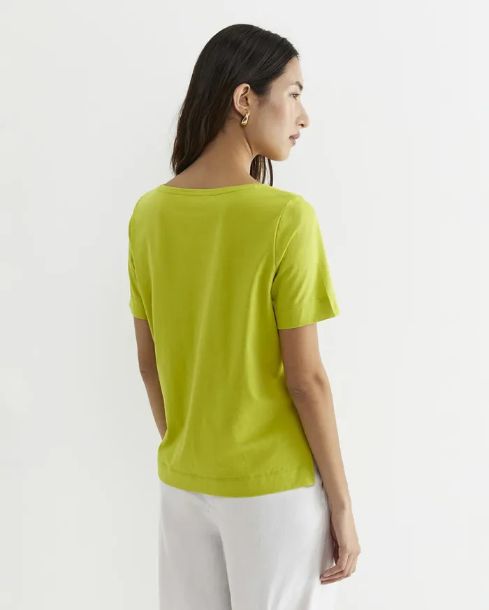 Sportscraft Mercerised Cotton Tee Celery Women Tops and Tees