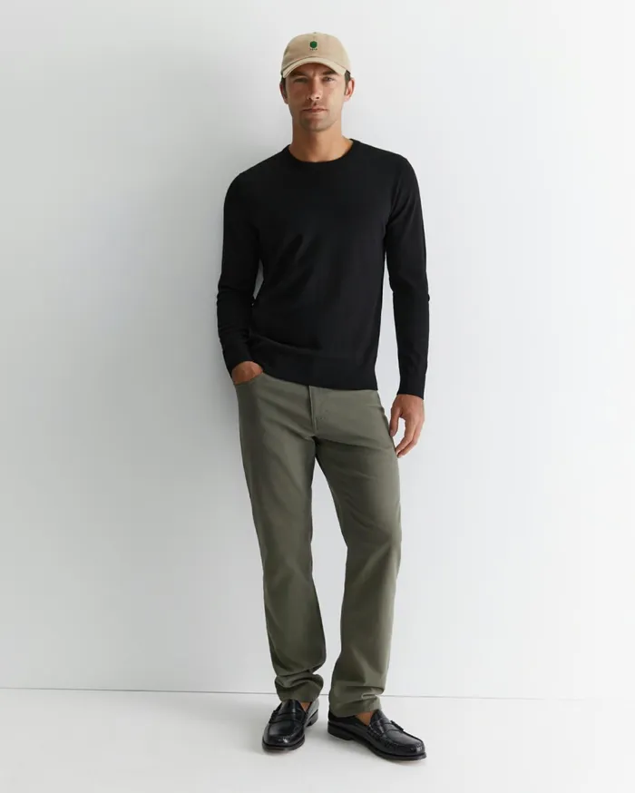 Sportscraft Merino Crew Neck Knit Black Men Knitwear