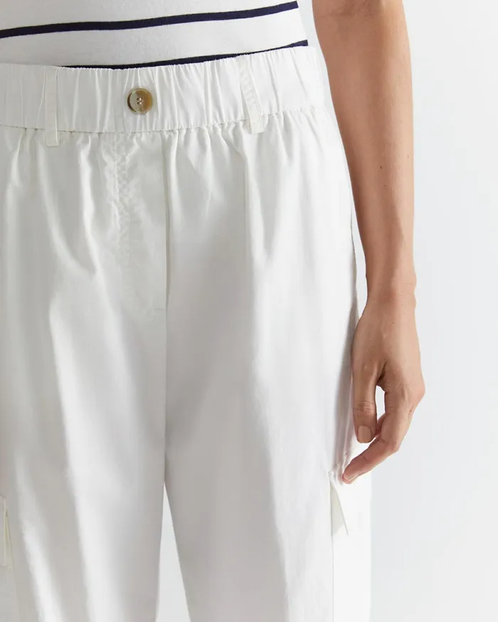 Sportscraft Mila Cargo Pant White Women Pants