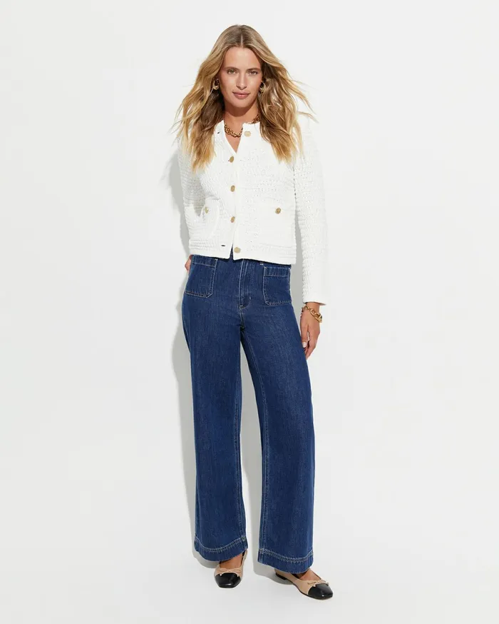 Sportscraft Nili Wide Leg Jean Blue Wash Women Pants