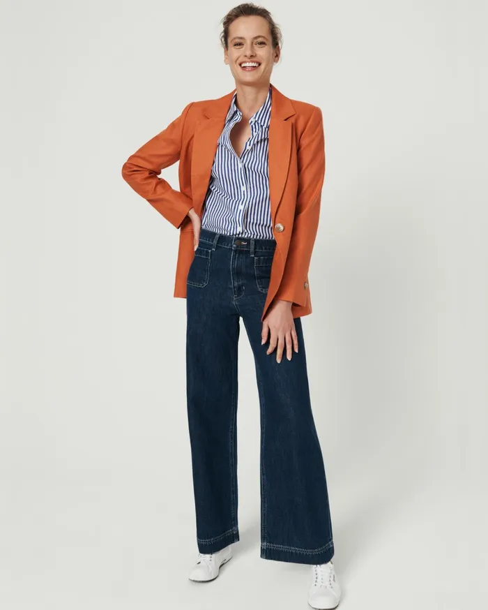 Sportscraft Nili Wide Leg Jean Blue Wash Women Pants