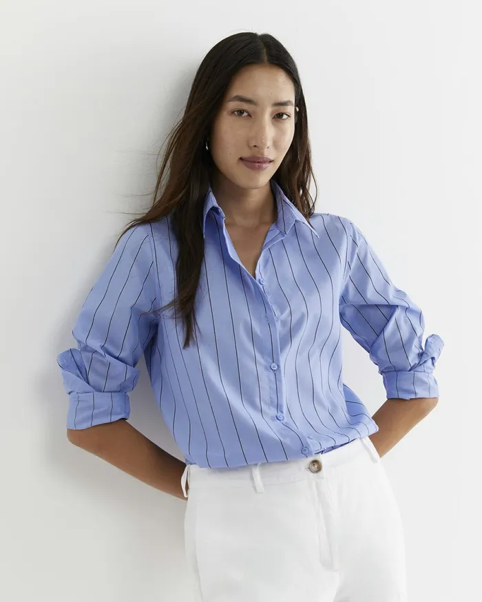 Sportscraft Nora Stripe Long Sleeve Shirt Blue Multi Women Shirts