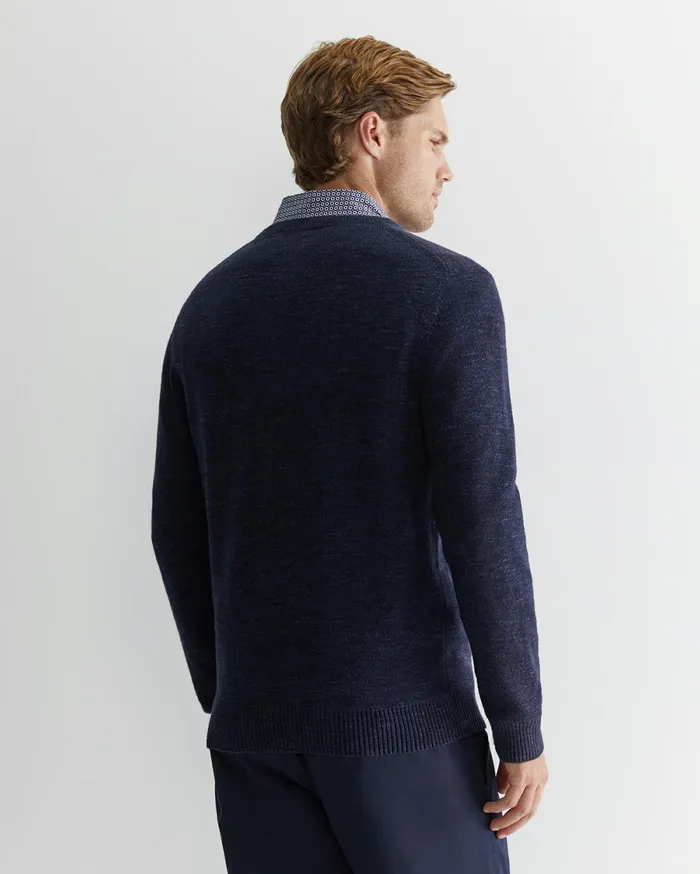 Sportscraft Oliver Crew Neck Knit Navy Men Knitwear