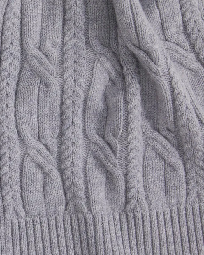Sportscraft Pearl Cable Beanie Grey Melange Women Hats