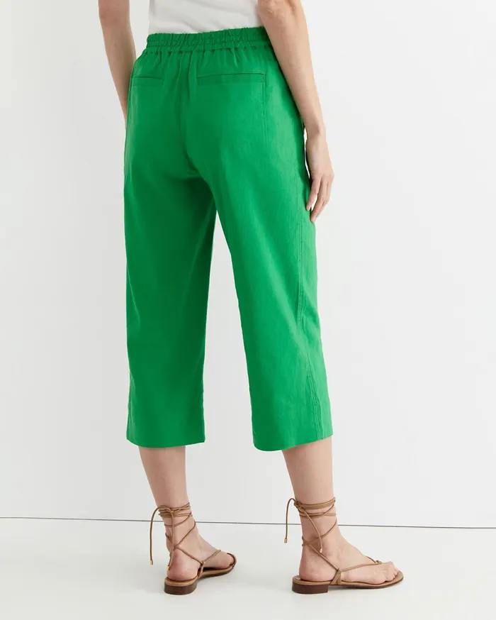 Sportscraft Rosa Crop Linen Pant Fern Women Pants