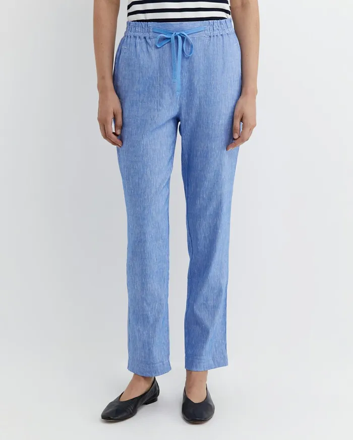 Sportscraft Rosa Linen Pant Cerulean Women Pants