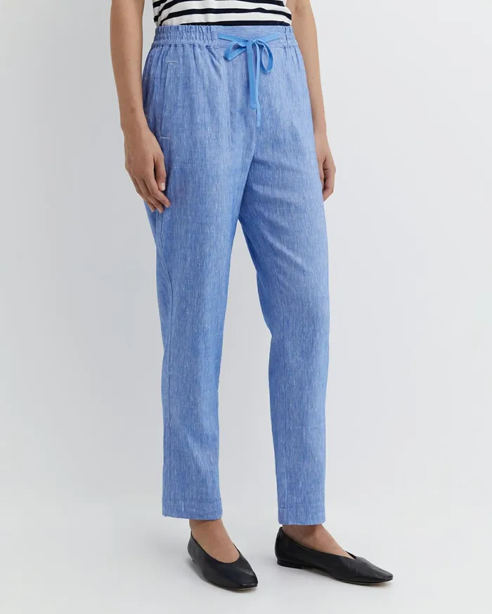 Sportscraft Rosa Linen Pant Cerulean Women Pants