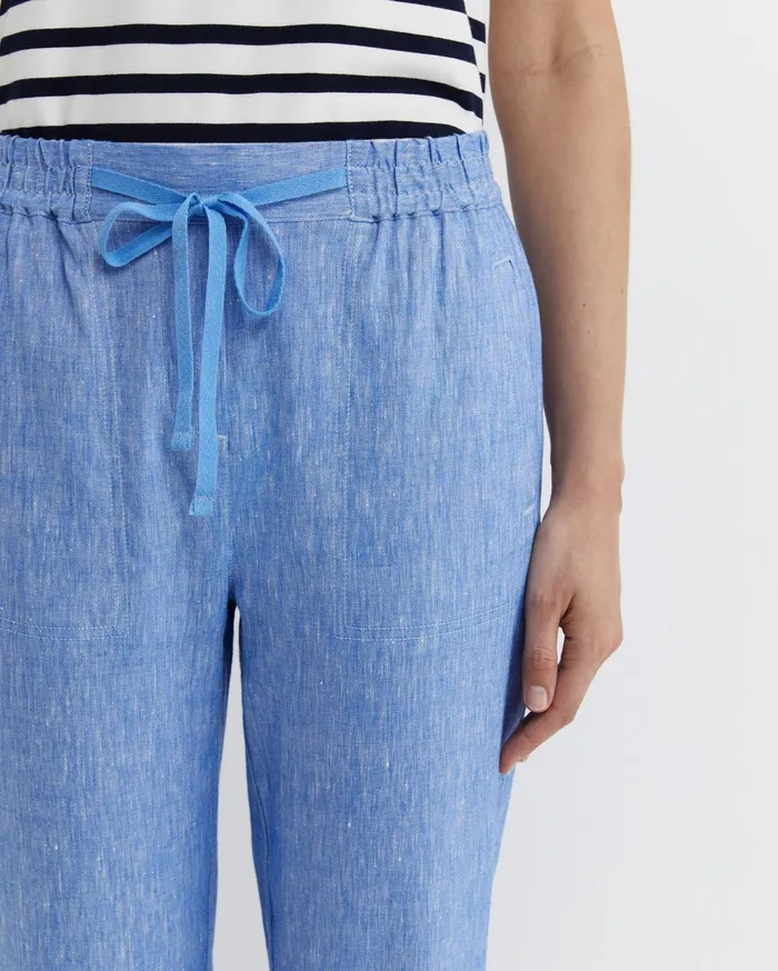Sportscraft Rosa Linen Pant Cerulean Women Pants