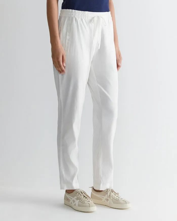 Sportscraft Rosa Linen Pant White Women Pants